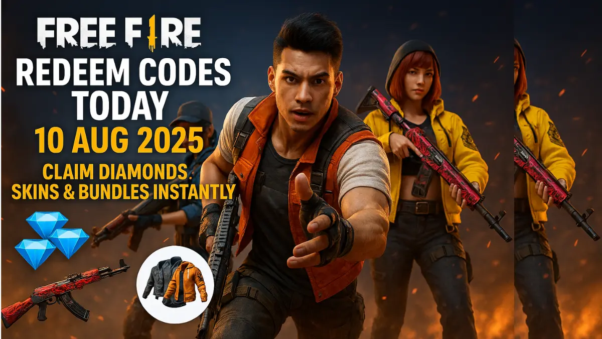 Free Fire Redeem Codes Today (10 Aug 2025) – Claim Diamonds, Skins & Bundles Instantly