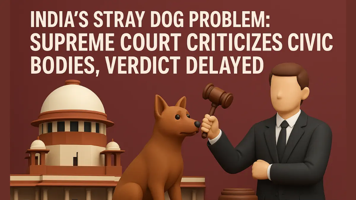 India’s Stray Dog Problem Escalates: Supreme Court Criticizes Civic Bodies, Verdict Delayed