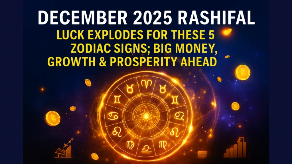 December 2025 Rashifal: Luck Explodes for These 5 Zodiac Signs; Big Money, Growth & Prosperity Ahead