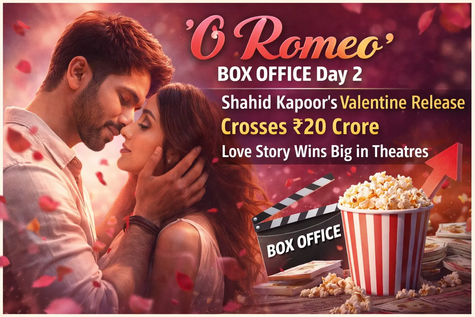 ‘O Romeo’ Box Office Day 2: Shahid Kapoor’s Valentine Release Crosses ₹20 Crore – Love Story Wins Big in Theatres