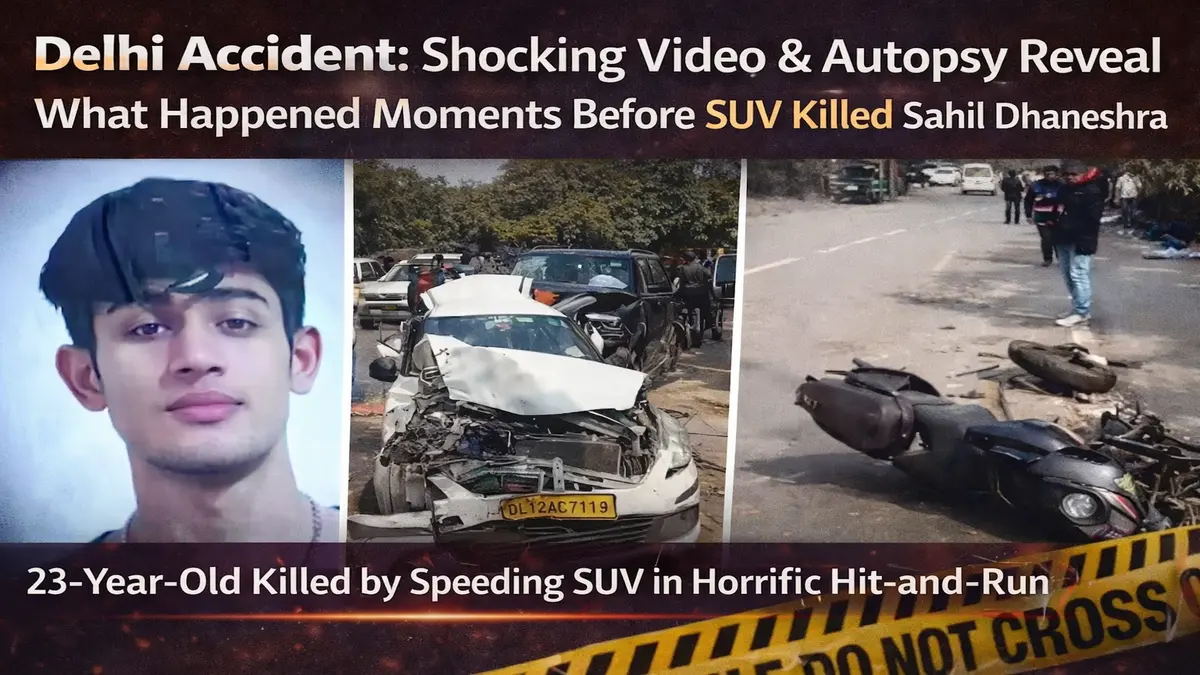 Sahil Dhaneshra Delhi accident video