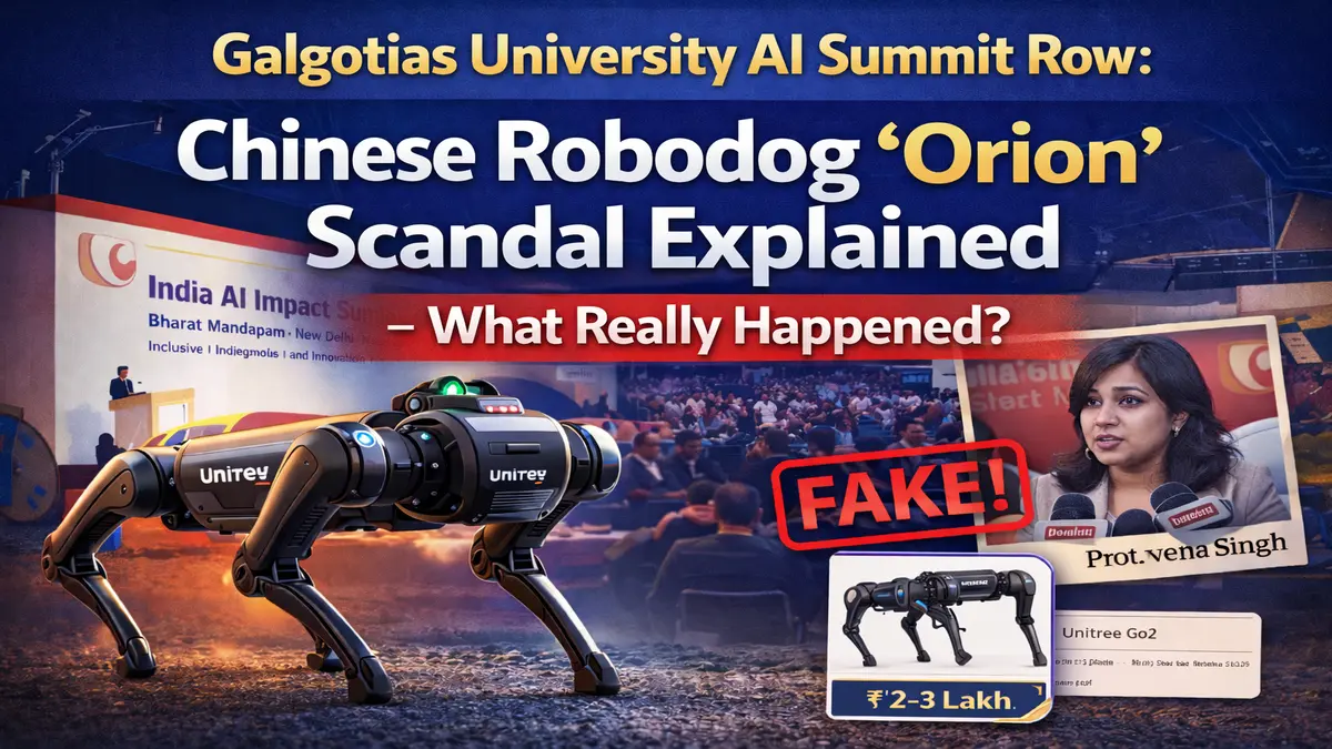 Galgotias University AI Summit Row: Chinese Robodog "Orion" Scandal Explained — What Really Happened?