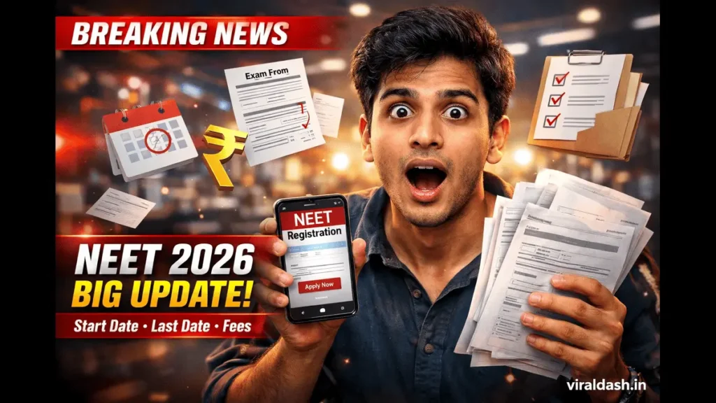 NEET 2026 Registration – Start Date, Last Date, Fees, Documents & How to Apply