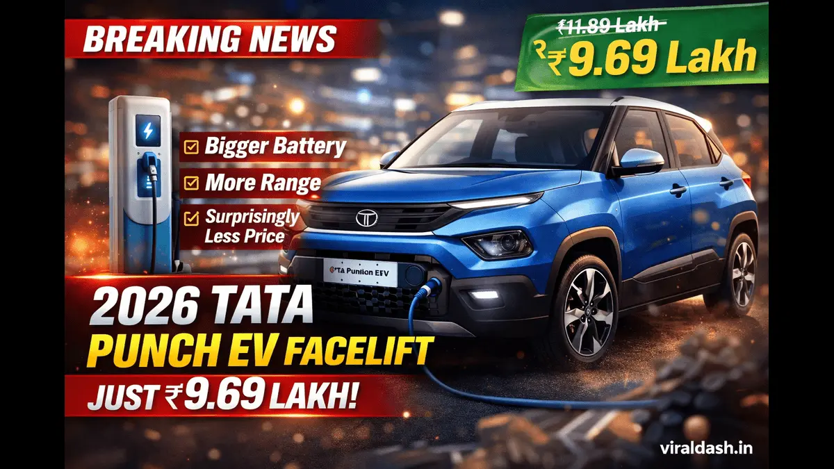 The 2026 Tata Punch EV facelift is officially here with 30kWh & 40kWh batteries, up to 468 km range, refreshed styling, and prices starting at just ₹9.69 lakh.