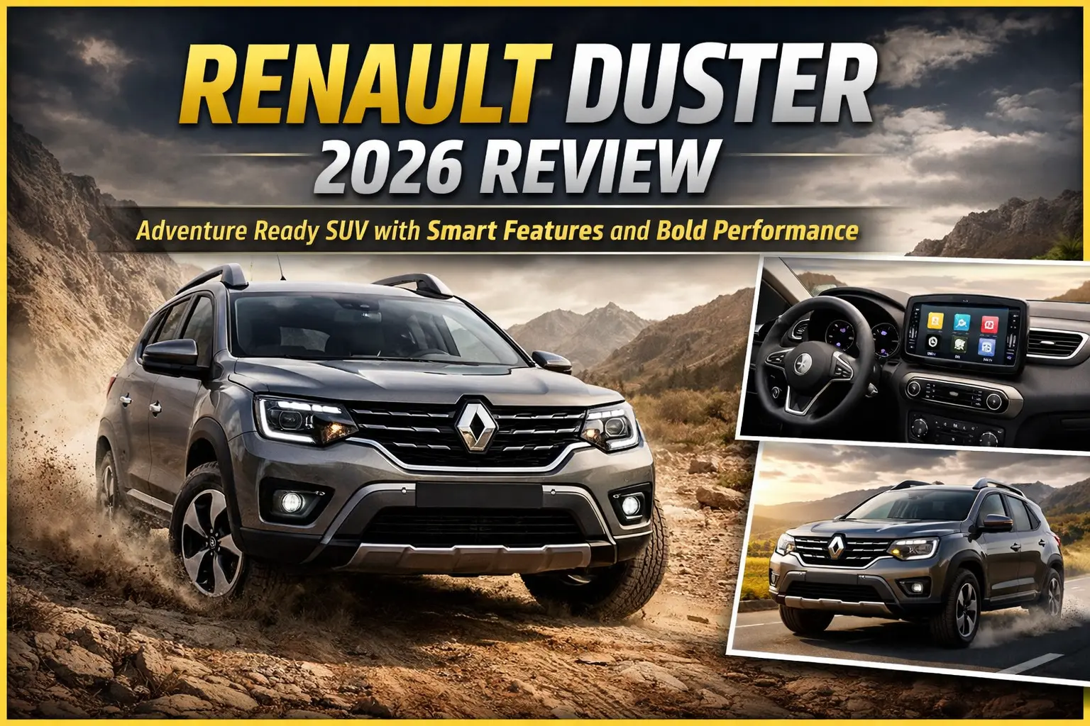 Renault Duster 2026 Review : Adventure Ready SUV with Smart Features and Bold Performance