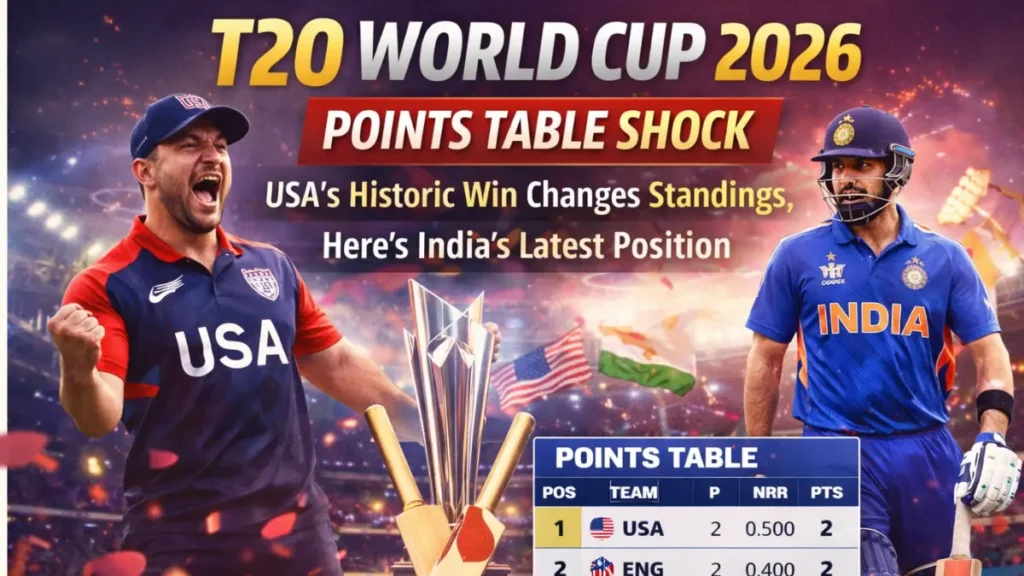T20 World Cup 2026 Points Table Shock: USA’s Historic Win Changes Standings, Here’s India’s Latest Position